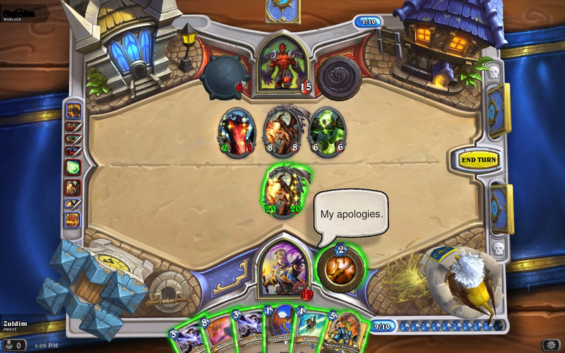 Illustration for article titled Just had my most exciting game of Hearthstone yet!